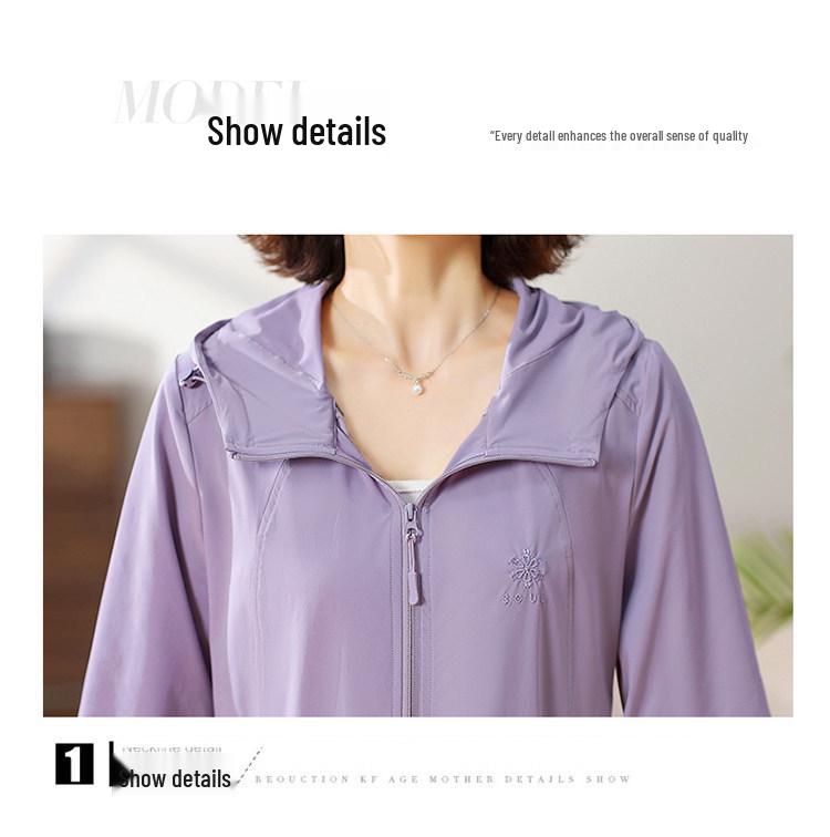 2026 Stylish Hooded Spring Jacket for Middle-Aged & Elderly Women - Age-Reducing Design for Spring & Autumn