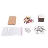 Sublimation Keychain Blanks Kit MDF Double Sided Heat Transfer Blanks with Jump Rings Tassels Cardboards Packaging Bags