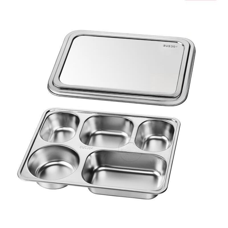 ZISIZ Stainless Steel Divided Lunch Tray