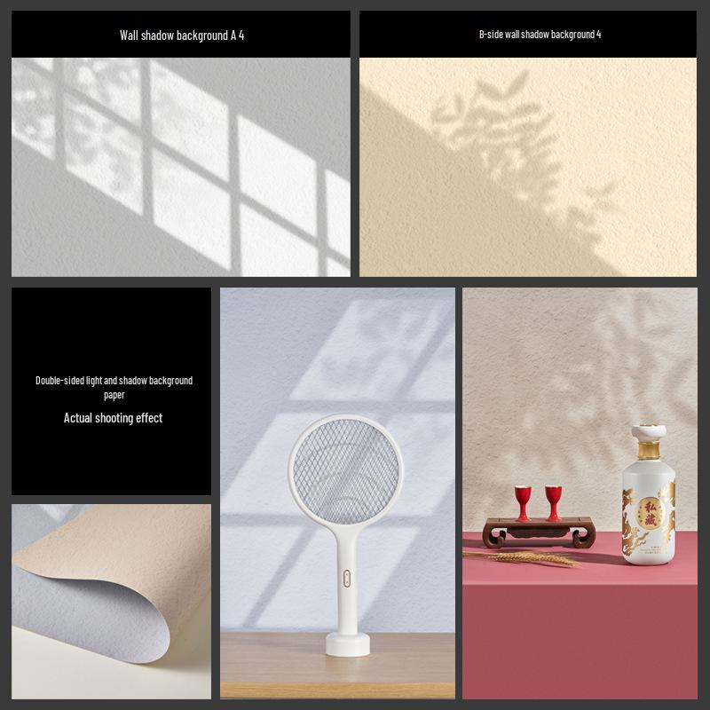 3D Double-Sided Tree Shadow Background Paper for Photography: Minimalist Prop for Cosmetics, Food, and Jewelry Still Life