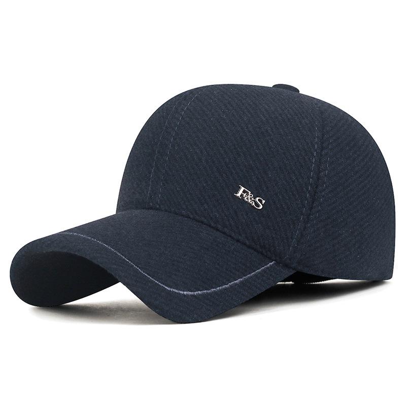 Mens Winter Warm Baseball Cap with Ear Flaps Outdoor Sports Dad Hat