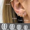 1 Pair Fashion Minimal Hoop Earrings Crystal Zirconia Small Thin Hoops Cartilage Earring Earring Piercing Jewelry