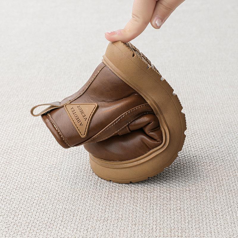 Children's snow boots fur integrated new Kapibara waterproof and non-slip girls cotton shoes boys thickened snow cotton