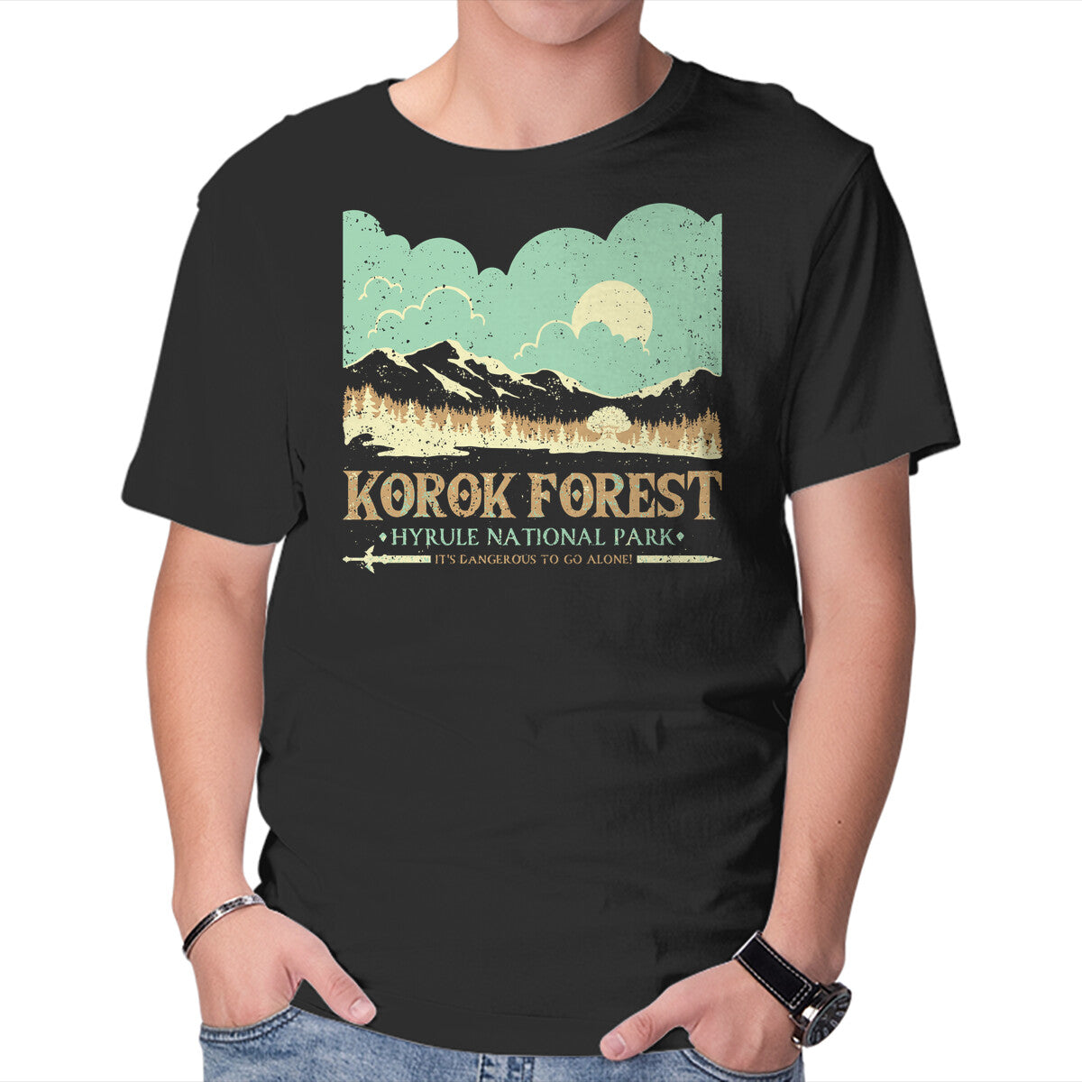 Unisex Crew Neck T-Shirt The Legendary Forest Graphic Short Sleeve Casual Tee XXL