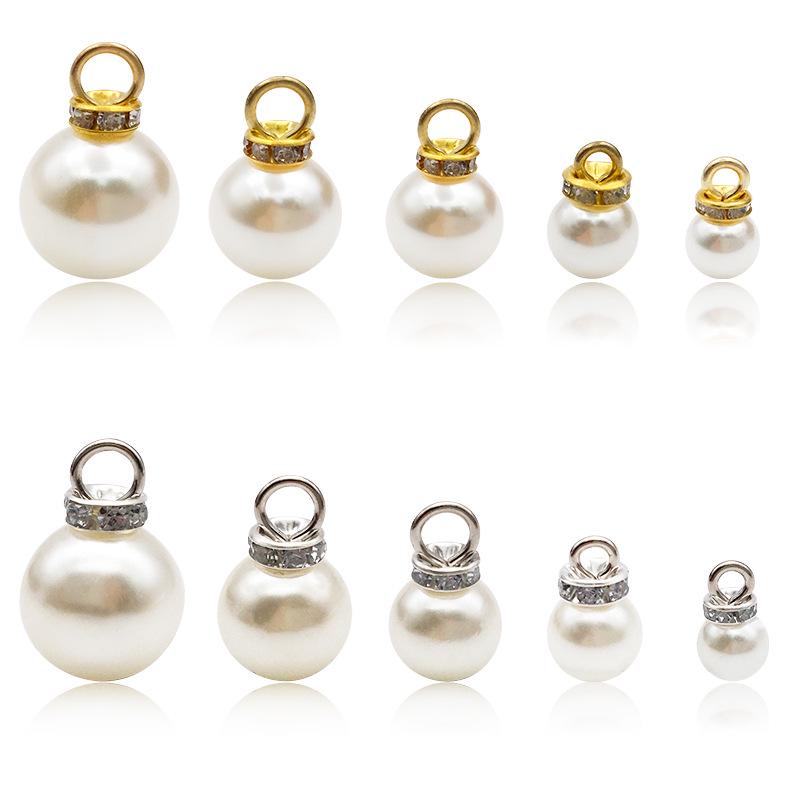 50 KC Gold & White K Dot Diamond Pearl Hair & Clothing Accessories