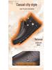 Men's Winter Velvet-Lined Non-Slip Soft Sole Boots for Middle-Aged and Elderly.