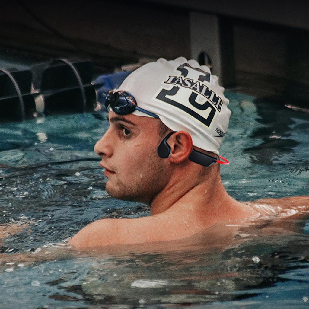 Swimming headphones for listening to music with memory and long battery life sports bone conduction wireless bluetooth headphones