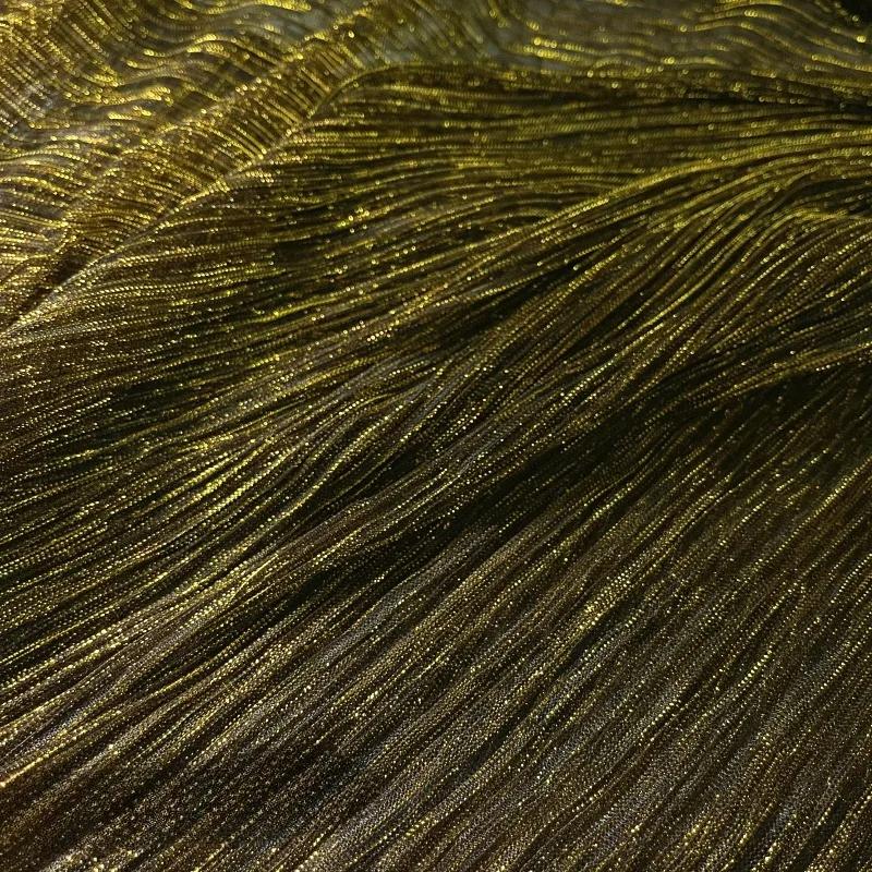 

100/300cm Gradient Starry Sky Pleated Mesh Fabric Sparkly Gauze Wrinkle Designer Fabrics for DIY Sewing Skirt Clothes Material 100x150cm