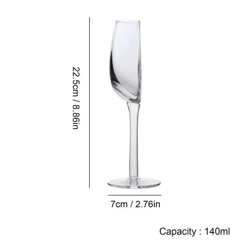 Creative Half Round Wine Glass Crystal Glass Cups, Portable Clear Glasses Multi-use Vintage Tall Wine Glassware Tableware Gift