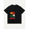 Women Let Your Dreams Blossom T-Shirt Floral Print Orange Red White Flowers Round Neck Short Sleeve Machine Washable Black Casual Home Streetwear Top