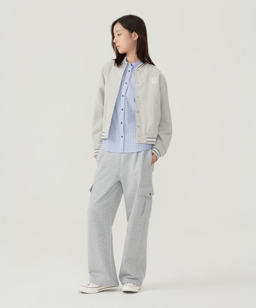 COVERNAT WOMAN Cargo Sweatpants Melange Grey