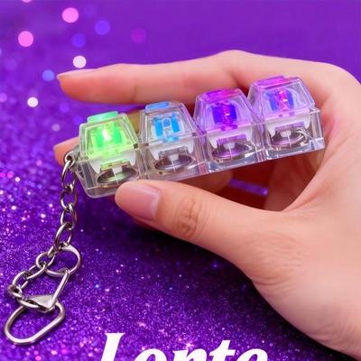 RGB osvětlení Kreativní dekompresní klíčenka Artefakt pro uvolnění stresu Tester klávesnicových spínačů Osvětlené průhledné klávesy
