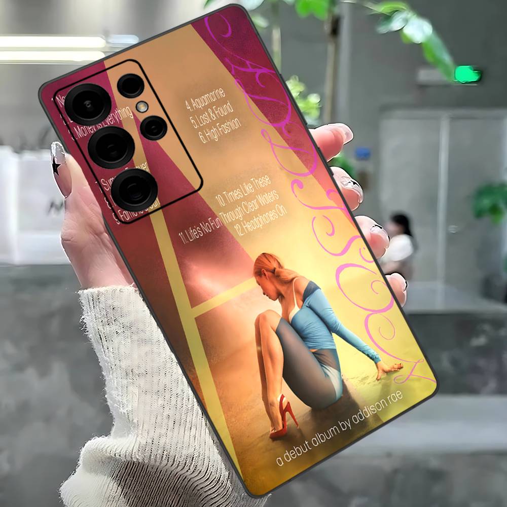 A-Addison Rae Phone Case For Samsung S 24 Fe 25 Ultra Plus 20 Lite 21 30 22 23 24 22 Ultra 5G Fundas