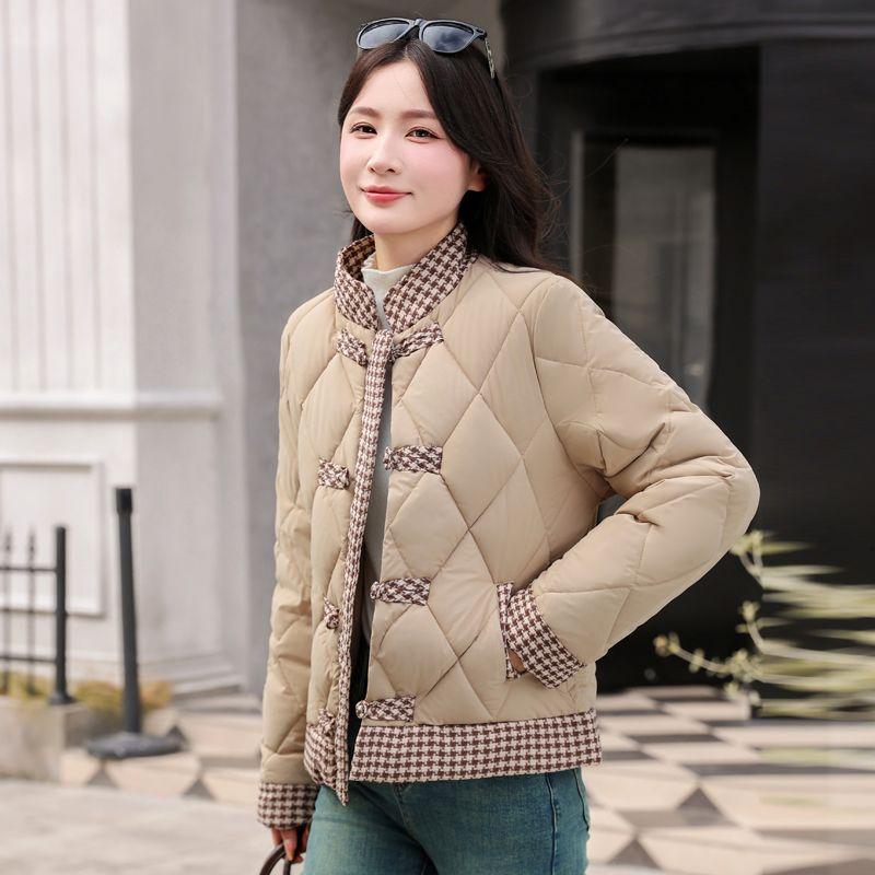 Lightweight Short Padded Coat Women Chinese Style Autumn Fashion Quilted Jacket