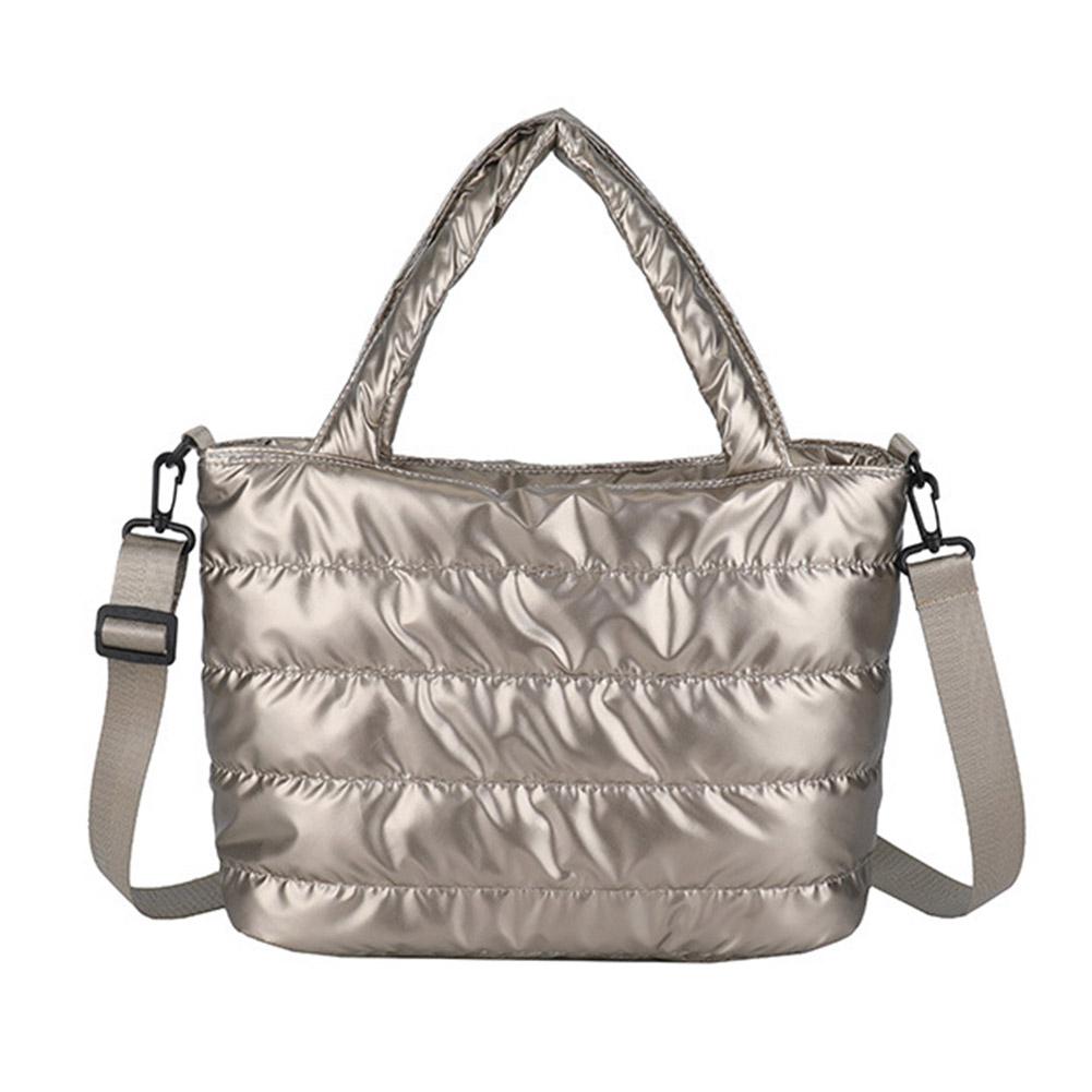 Christmas Bags Women Winter Handbags Mobile Space Glossy Female Bags Cotton-padded Jacket Shoulder Handbag
