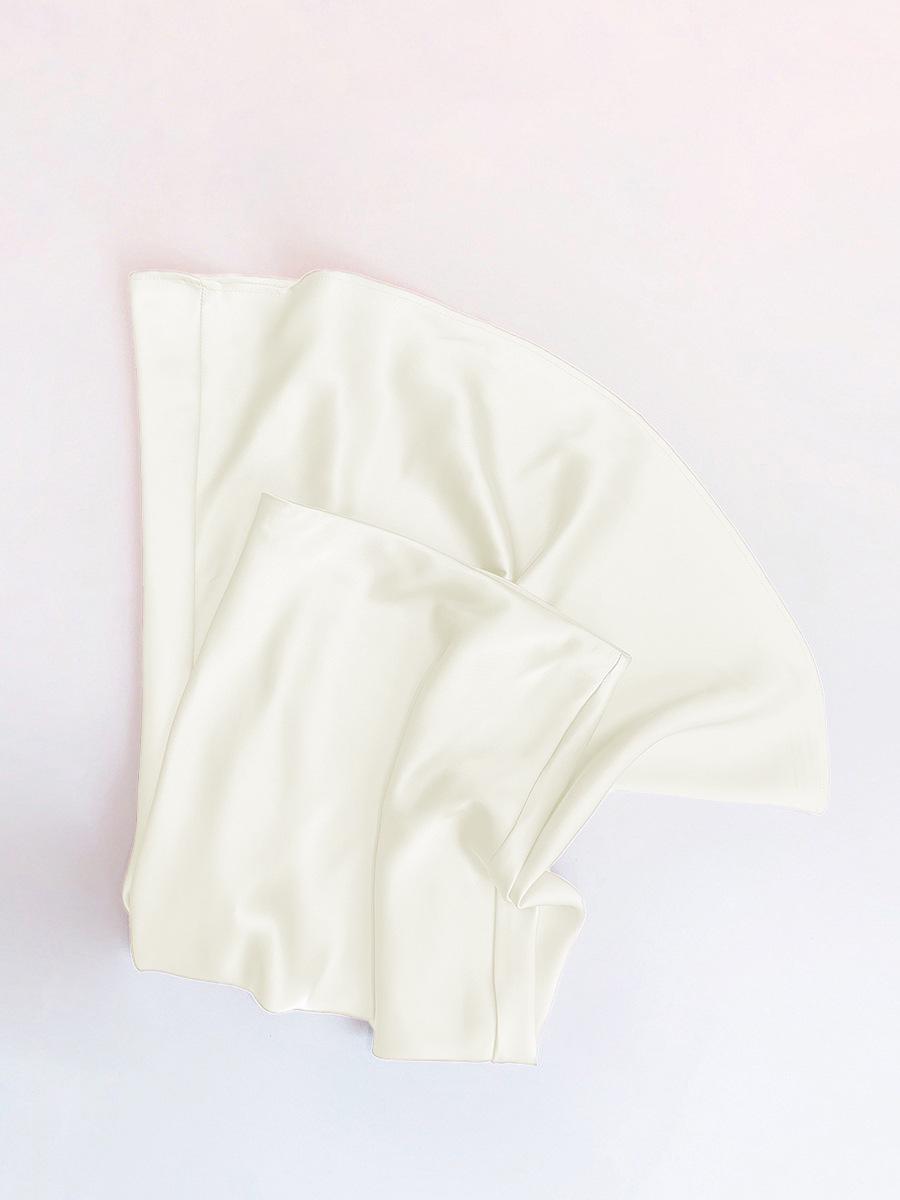 

Французская роскошная юбка миди с завышенной талией и шлейфом «рыбий хвост» из искусственного атласа для женщин L