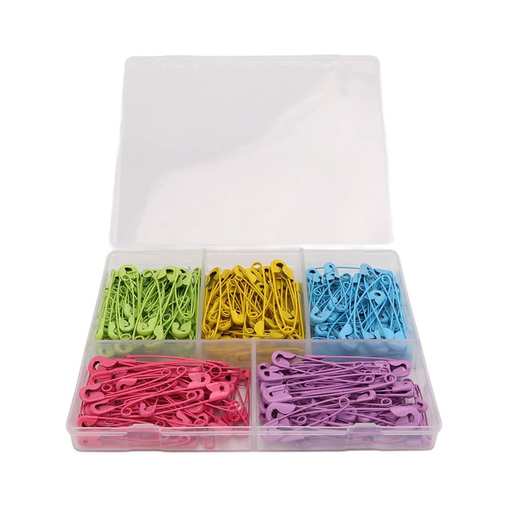 325Pcs 5 Different Colors 4 Sizes Assorted Safety Pins  Daily Clothing, Scarf and Brooch Matching