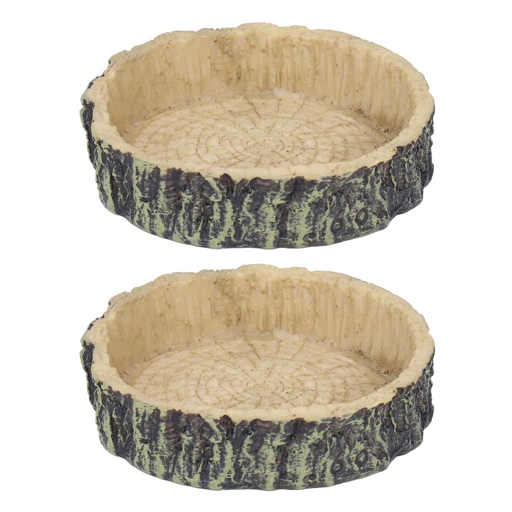 2Pcs Reptile Water Dish Lizard Food Bowl Feeding Tool for Small Pets Tortoise Gecko Spider