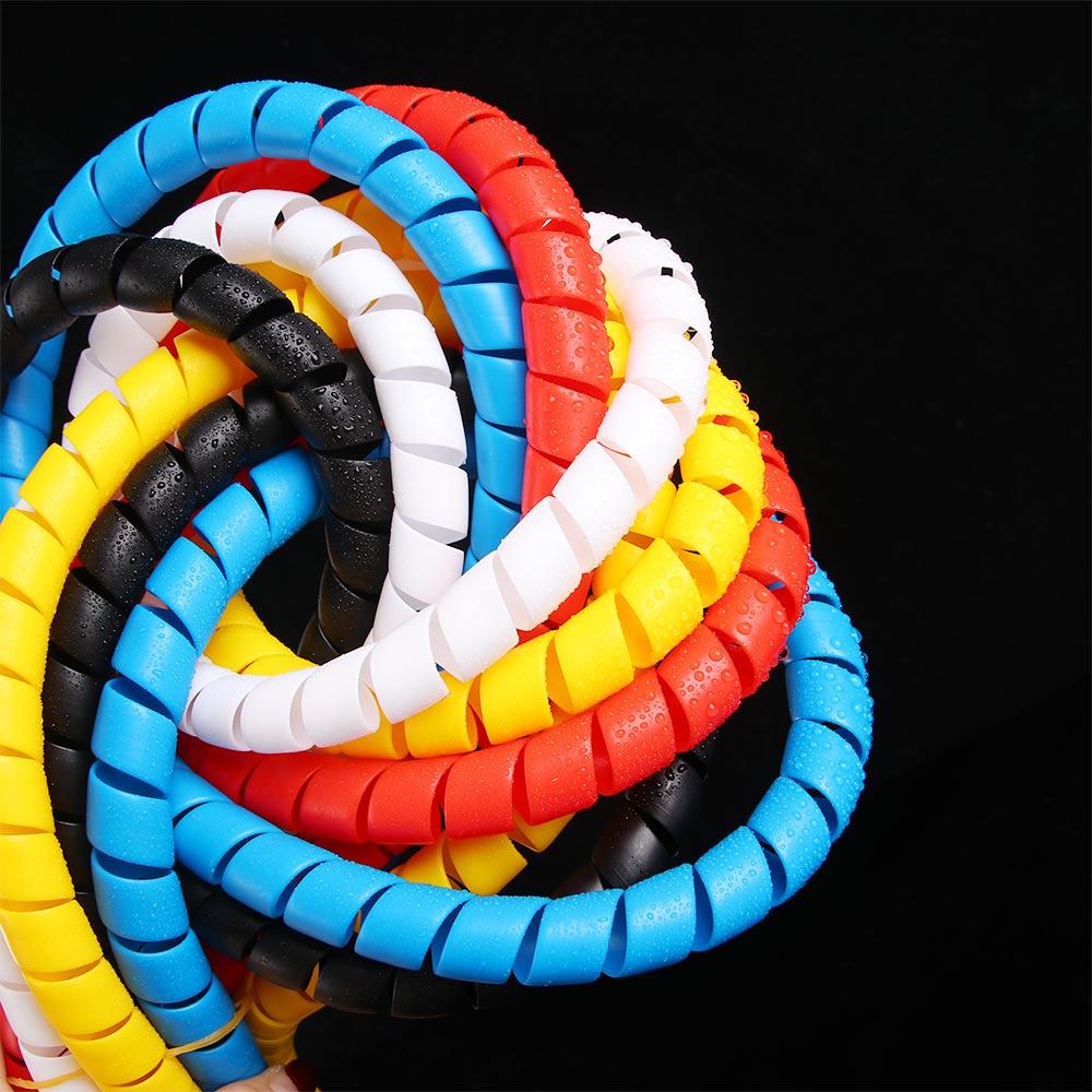 Colorful Wrap Tube Retardant Spiral Wire Cable Sleeves Winding Pipe Casing
