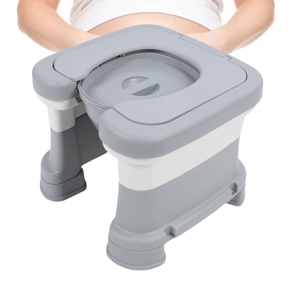 Portable Commode Chair Bedside Potty Shower Chair Non Slip Bedside Toilet for Bathing and Squat Toilet