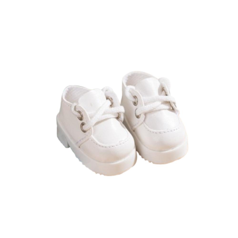 

1 Pair PU Leather Doll PU Leather Shoes Casual Wear 20cm Doll Leather Boots 1/12 Dolls белый
