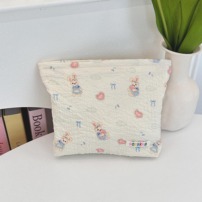 Cute Little Bear Rabbit Makeup Bag Portable Women Storage Bag Travel Large Capacity Cosmetic Organizer Pouch