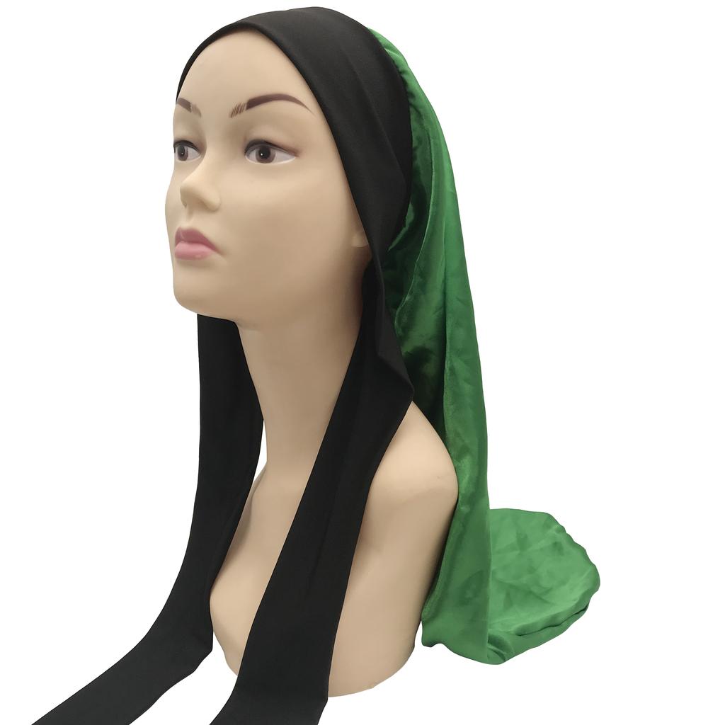 Long Headwrap Silk Bonnet for Women Silk Designer Bonnets and Satin Hair Wraps Bonnet