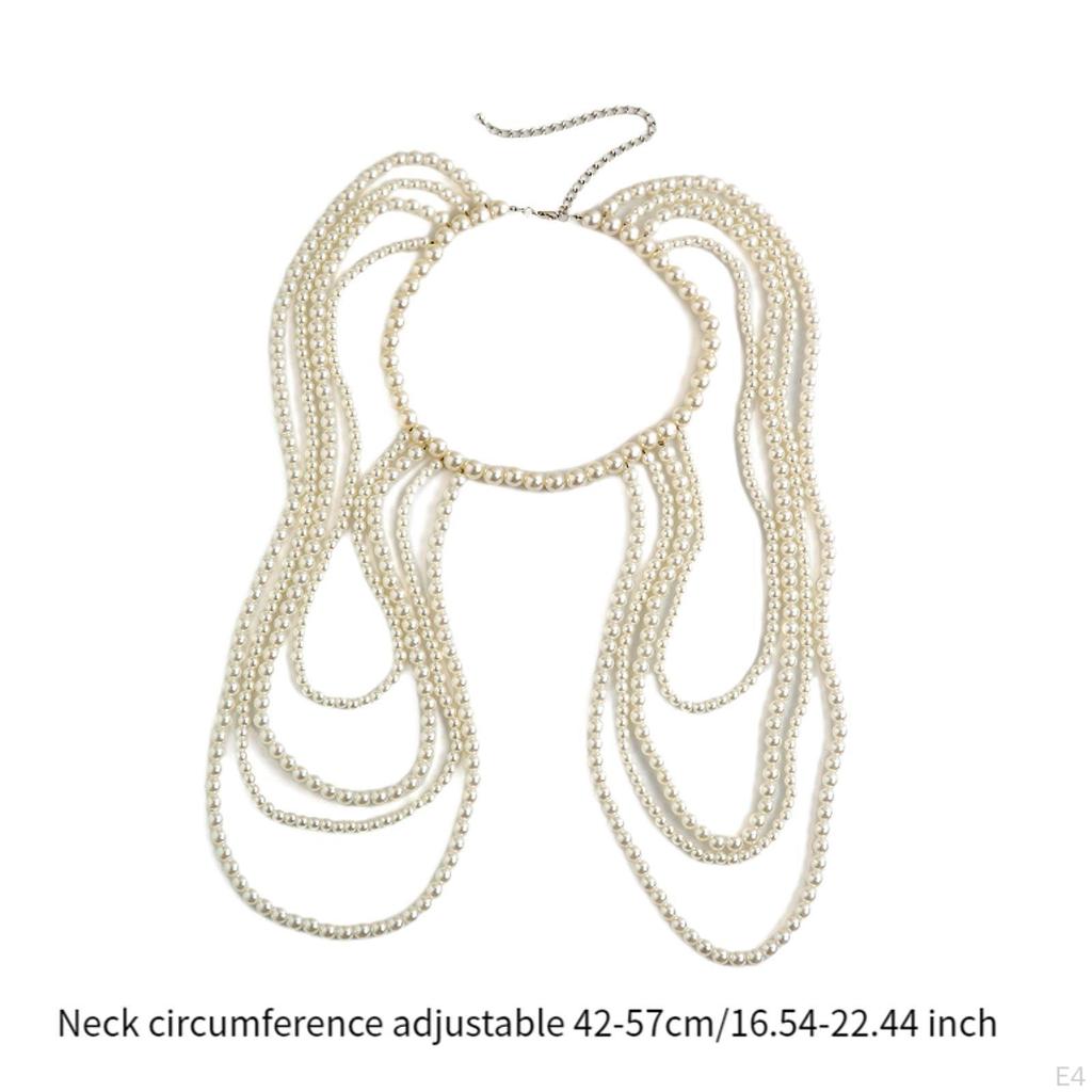 Corrente para o Corpo para Ombros, Joia com Design em Camadas de Contas