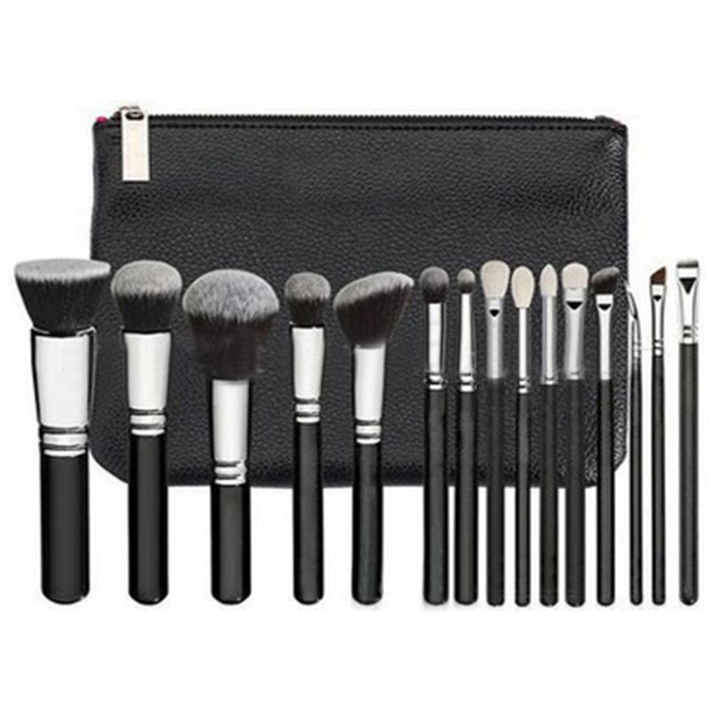 

15шт набор кистей для макияжа, пудра, тени для век, кисти для макияжа чёрный