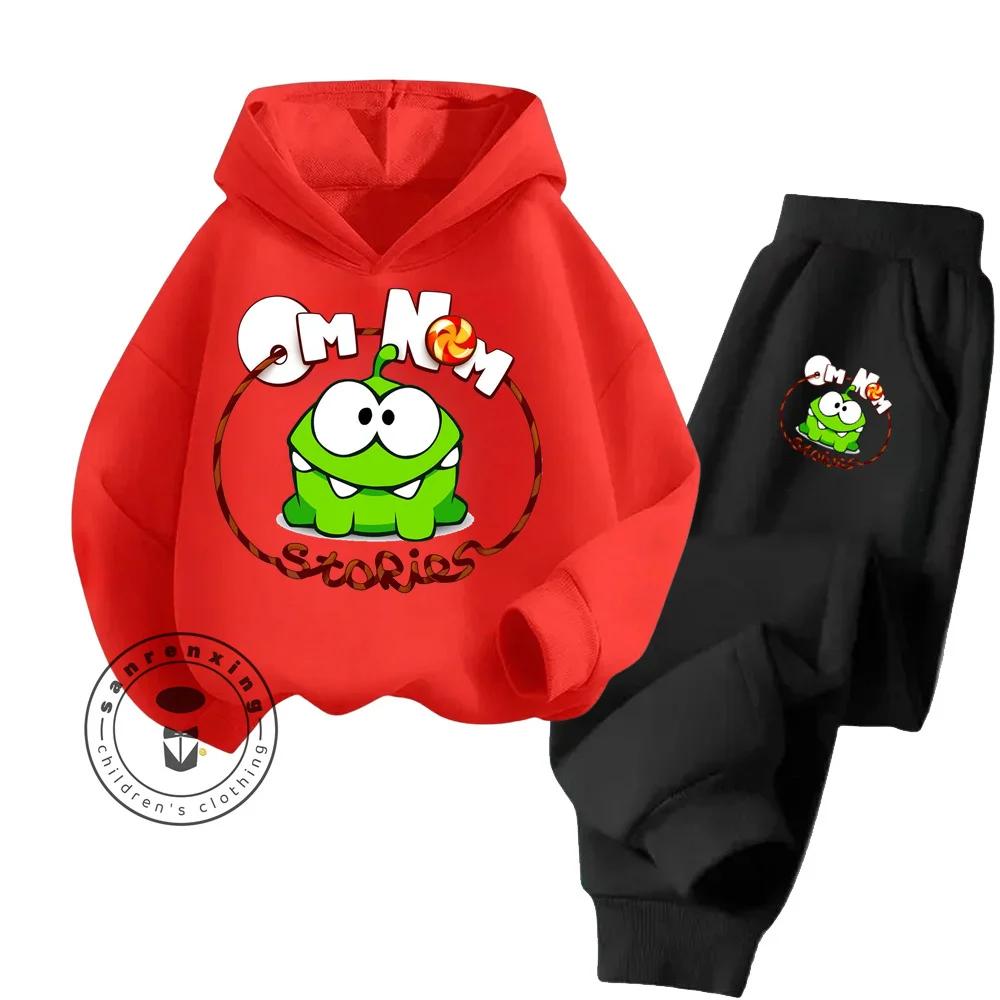 2025 Beliebter Cartoon Niedlich das Seil--no Nom Sweatshirt Herbst und Winter Streetstyle Kawaii Kinder Reiner Baumwoll Trainingsanzug