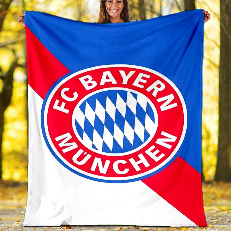 1pc B-Bayern Munich (4) Theme Blanket - Digital Print, Polyester, Cozy for All Seasons, Perfect for Outdoor, and Travel