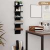 Libreria da Parete a 5 Piani Mensole Galleggianti Scaffale in Legno Decorazione per Bagno Scaffale Portaoggetti Spesso da Parete Organizzatore per Cucina