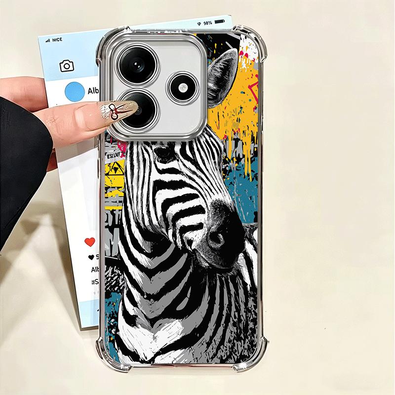 Zebra Stripe Black White Soft Phone Case For Xiaomi Poco X7 X8 Pro Max X6 X5 X3 F8 Ultra F7 M8 M7 M5S Redmi 15C 15A 15 14C 13C 1