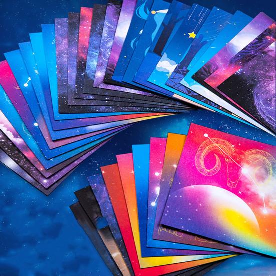 1 juego de estrellas de papel para origami con patrón degradado, corte gratuito, impresión a doble cara, papel artesanal para la escuela