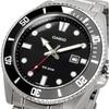 Casio Standard Analog Sports Watch 20 Bar Water Resistant Men's Black Bezel Metal Band