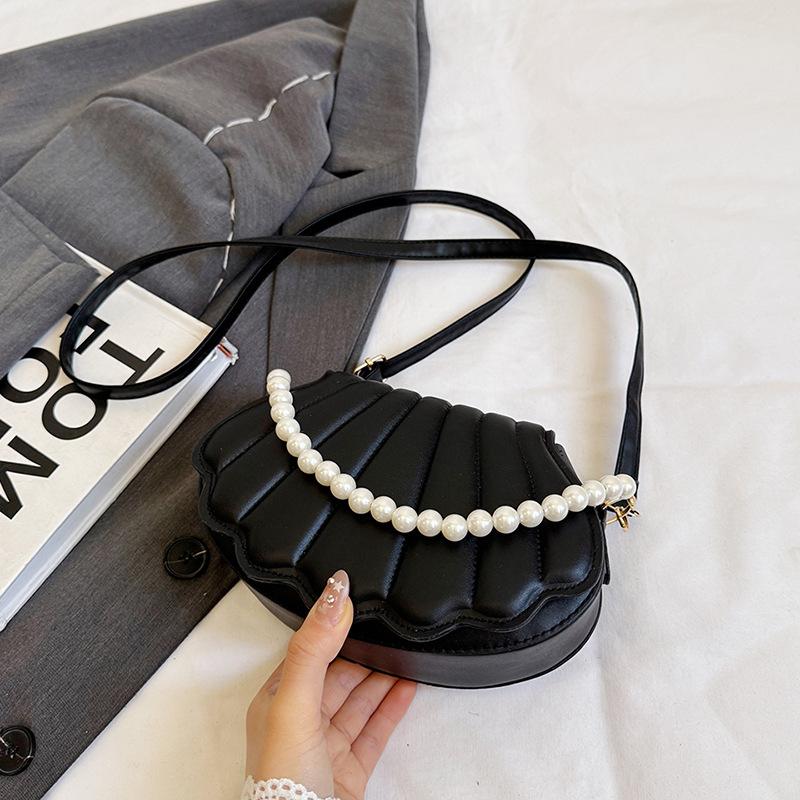 Shell Bag Women's New Versatile Fashion Pearl Chain Shoulder Bag Mini Messenger Bag Women's Bag