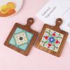 Anti-Scalding Wood Tile Insulated Mats Retro Coasters Home Decoration Placemats Cup