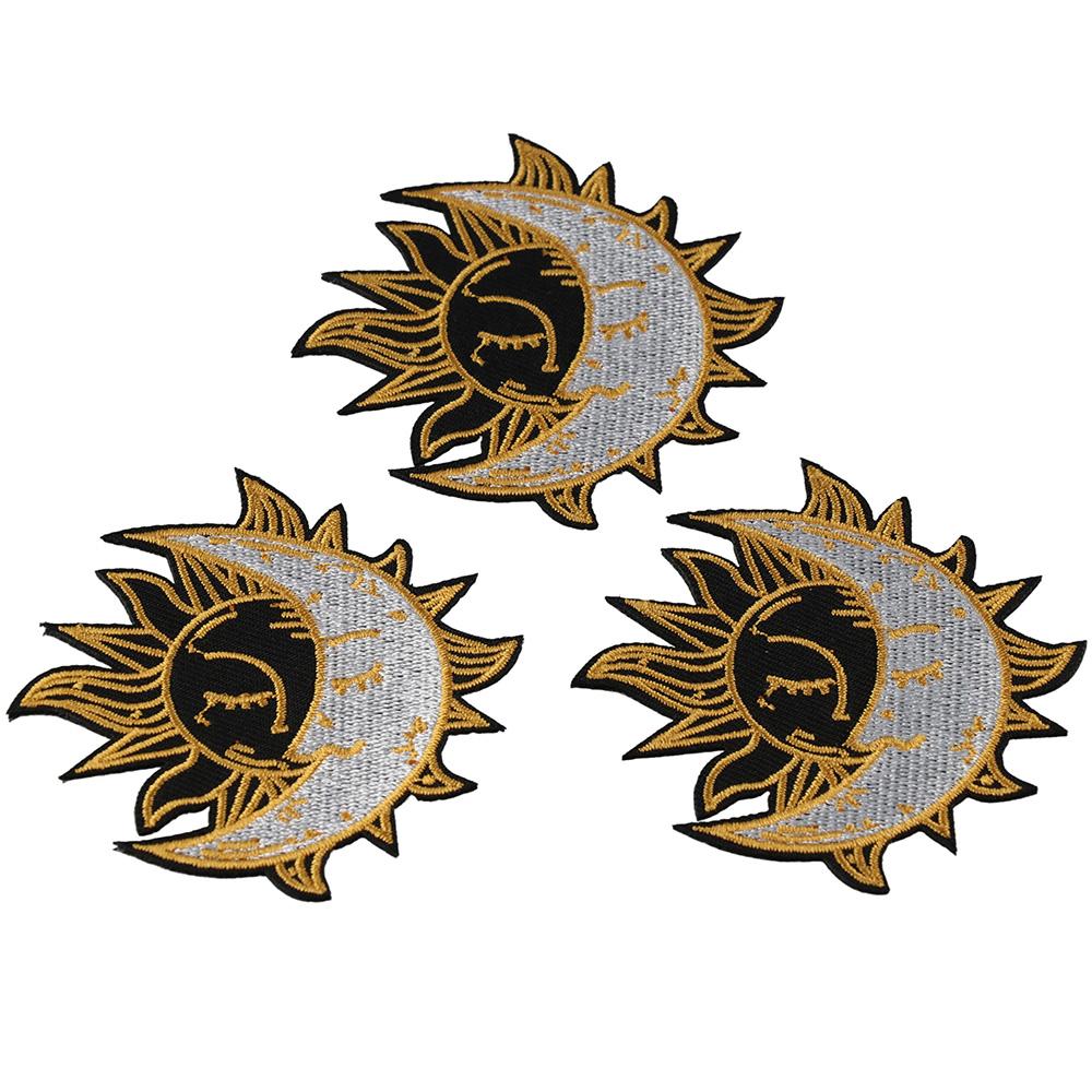 

Decal Moon and Sun Embroidered Clothing Accessories Iron on Patches Polyester Fiber