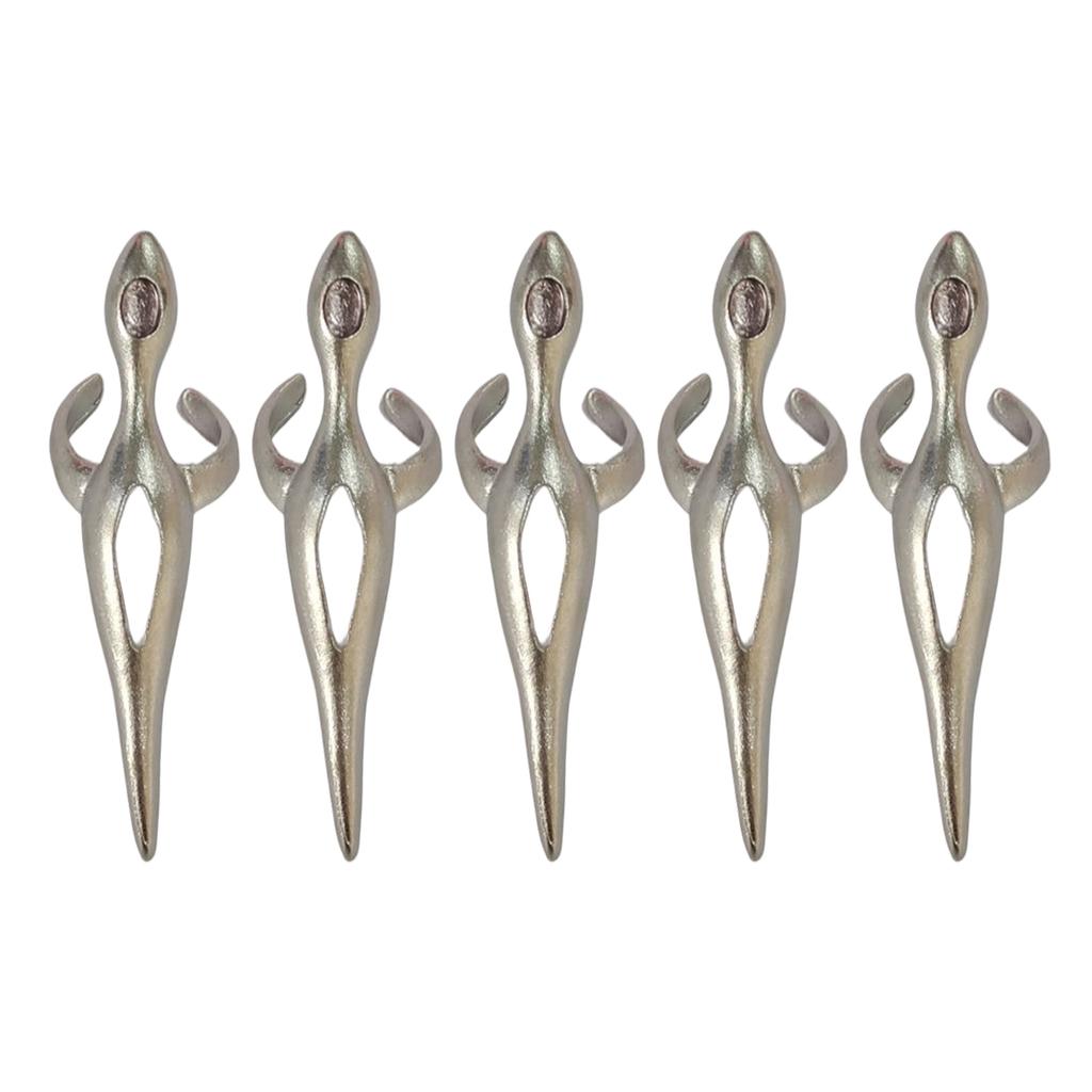 Gothic Punk Dunkler Fingerring Verstellbarer Legierungs-Fingerspitzenring Accessoire für Subkultur-Enthusiasten und Cosplay-Event