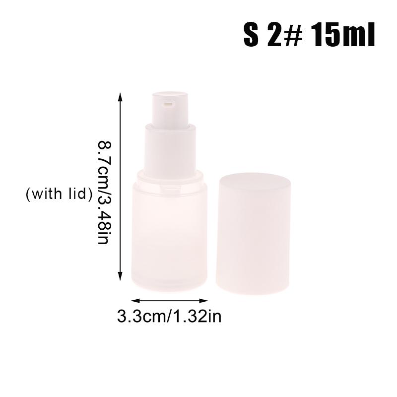 15ml-100ml White Empty Vacuum Airless Plastic Lotion Cream Bottles Container Travel Size Cream Container Pump Perfume Bottle