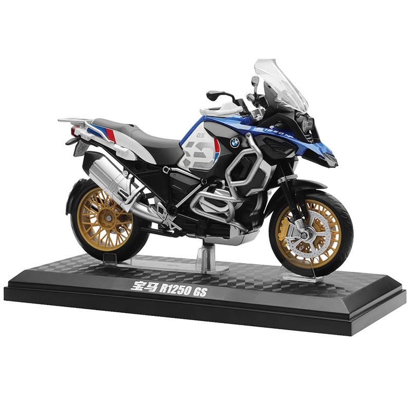 1/12 Scale R1250 GS Diecast Motorcycle Model Toy with Sound and Light for Kids Toddler Boys Girls Gift Collection