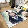 Tappeto Area Grande Peaky Blinders Tommy Shelby, Tappeto per Soggiorno Camera da Letto Divano Zerbino Decorazione, Tappetino Antiscivolo per Cucina