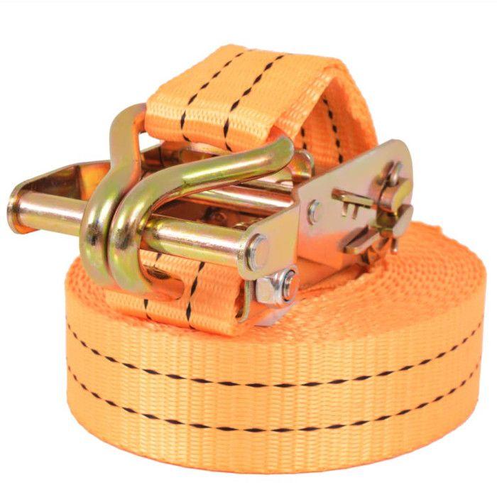 VidaXL Sangle d’arrimage à cliquet 4 pcs 1 tonne 6 m x 38 mm Orange