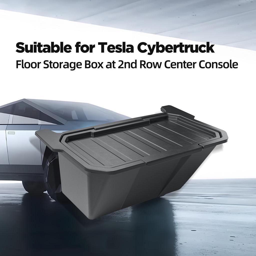 For Tesla Cybertruck 2025 2025 Rear Seat Storage Box Under Air Vent Storage Case Trash Can Organizer Car Interior Accessories