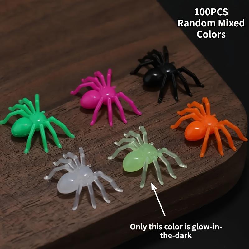 100-500Pcs Mini Spiders for Halloween Party Spider Web Decoration Halloween Haunted House Home Table Horror Props Kid Tricky Toy