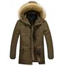 Men's European & American Mid-Length Winter Cotton Jacket - Loose Fit, Cold Protection, Plus Size.