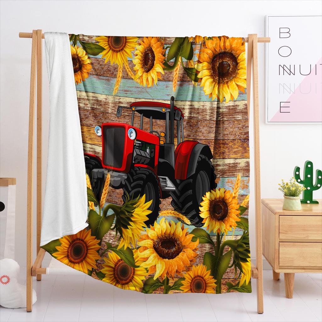 Blanket Flannel Blanket Sunflower Rugby 3D Digital Printing Blanket Blanket