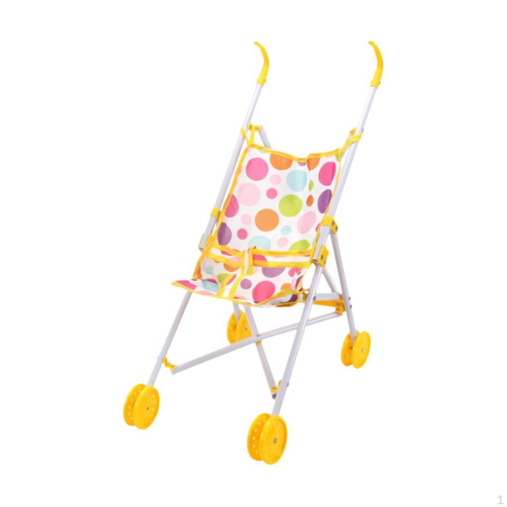 Doll Toy Kids Play Accessory Educational Folding Simulation Pushchair Pram for Party