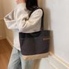 Students in class Japanese shoulder versatile simple large-capacity canvas leisure commute literary tote handbag