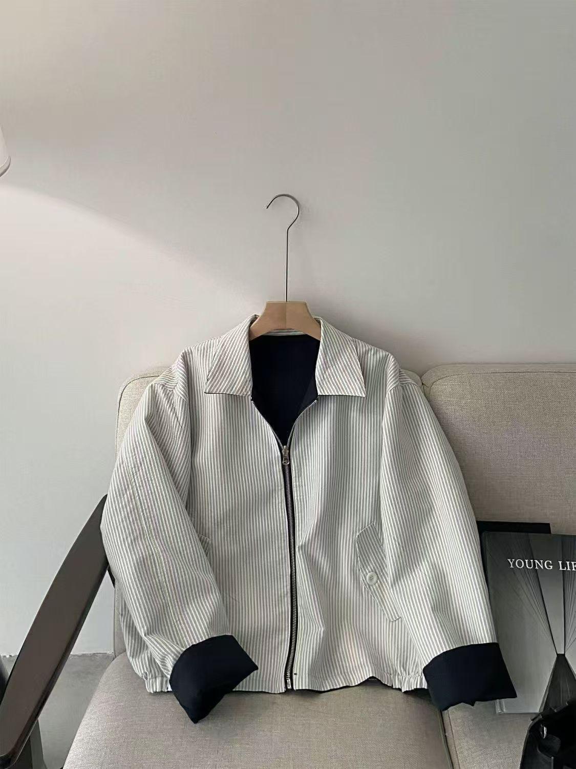 Original Fabric Double-Sided Jacket - 2025 Spring/Autumn Casual Loose Fit Extra Large